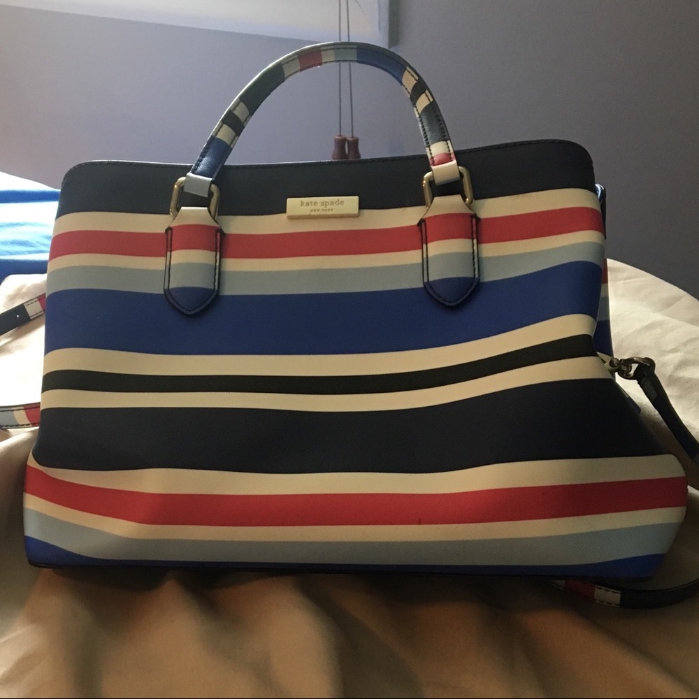 Striped Kate spade purse